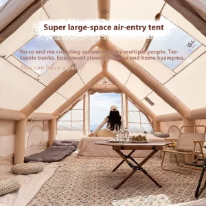 Inflatable Luxury Camping Tents With Stove Plug