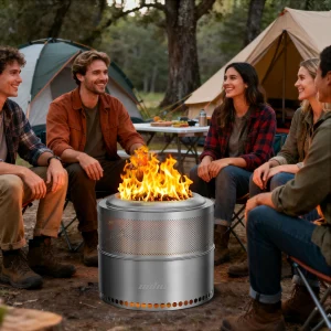 Large Stainless Steel Smokeless Fire Pit