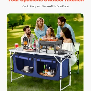  Outdoor Cooking Table Aluminum Lightweight Portable 